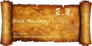 Ruck Mariann névjegykártya